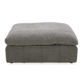 Vicki - Modern Grey Fabric Ottoman