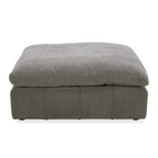 Vicki - Modern Grey Fabric Ottoman