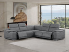 2679 5-Piece L-Shaped Power Reclining Sectional Sofa in Genuine Leather - 3 Recliners