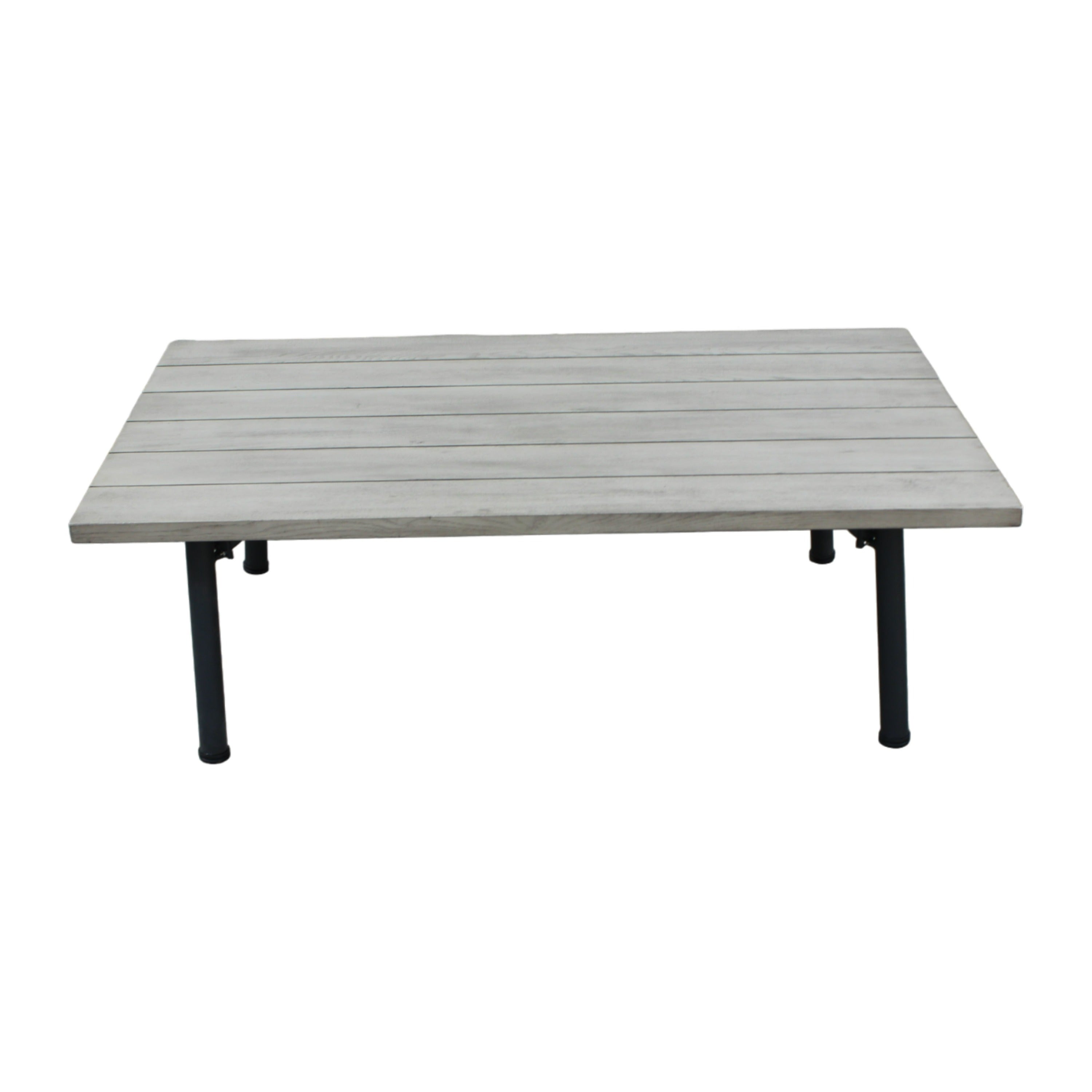 Suntide - Outdoor Grey Fabric + Beige Rattan + Grey Acacia Sofa Set