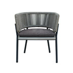 Suntide - Outdoor Grey Fabric + Grey Acacia + Beige Rattan Dining Set