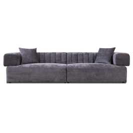 Moreno - Modern Grey Fabric 4 - Seater Sofa