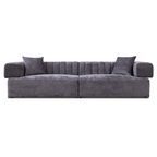 Moreno - Modern Grey Fabric 4 - Seater Sofa