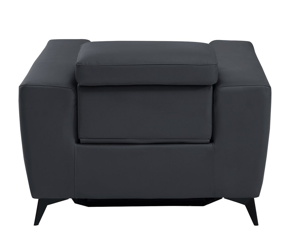 989 Divanitalia Power Reclining Arm Chair with Power Headrest in Top-grain Italian Leather