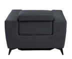 989 Divanitalia Power Reclining Arm Chair with Power Headrest in Top-grain Italian Leather