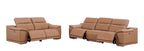 9762 Divanitalia 5-Piece Modular Power Reclining Sofa and Loveseat Set with 5 Power Recliners in Top Grain Italian Leather - Cognac - SKU 9762-COGNAC-5.4-HT-2PC - view 4