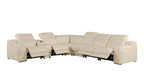 1116 Divanitalia 7-Piece L-Shaped Sectional Sofa in Top Grain Italian Leather with 4 Power Recliners & Power Headrests - Beige - SKU 1116-BEIGE-7PC-4PWR-SECTIONAL - GROUP - view 3