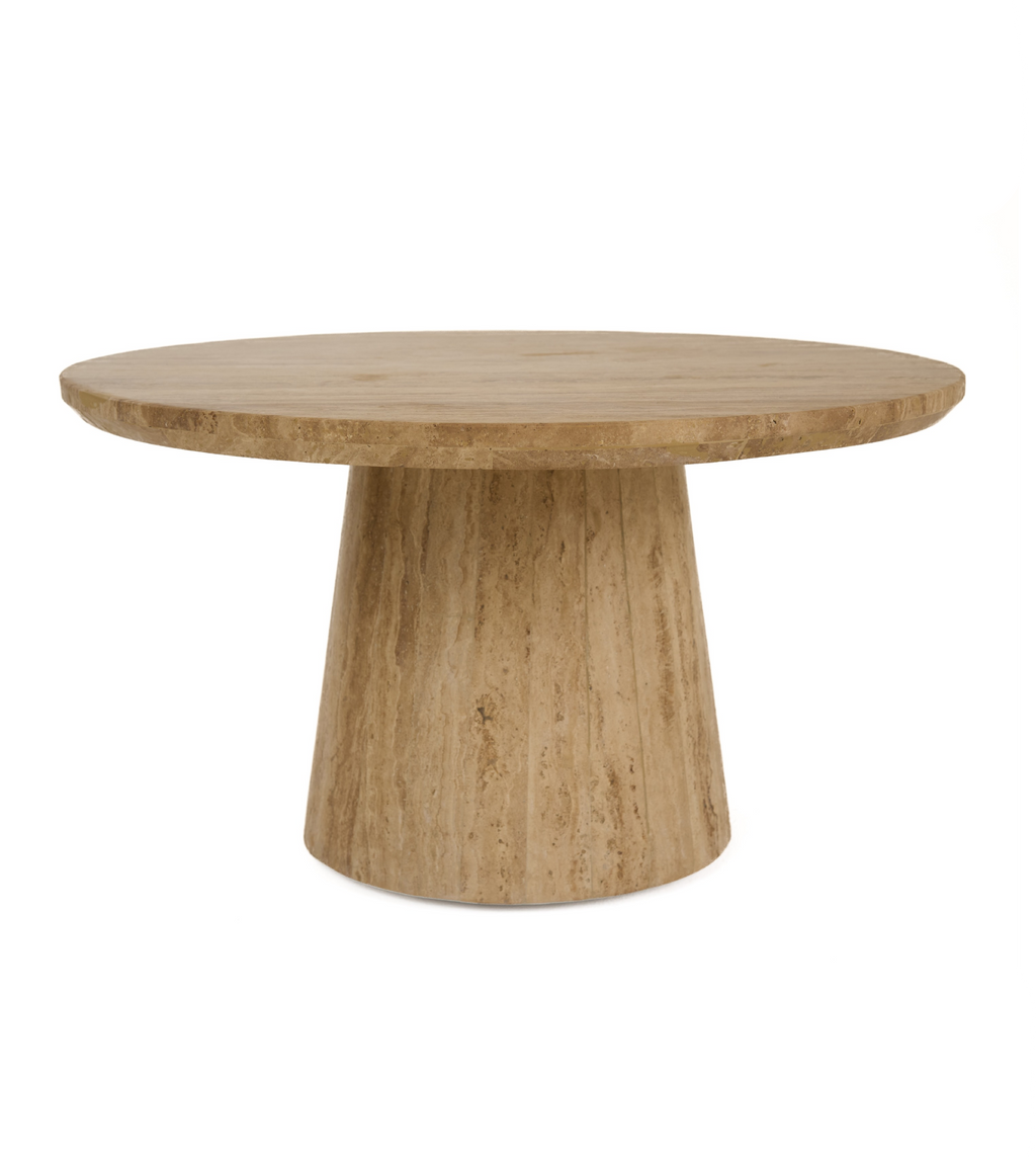Velma - Modern Travertine Marble Coffee Table