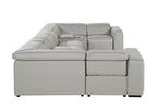 1224 Divanitalia 8-Piece U-Shaped Sectional Sofa in Top Grain Italian Leather with 4 Power Recliners & Power Headrests