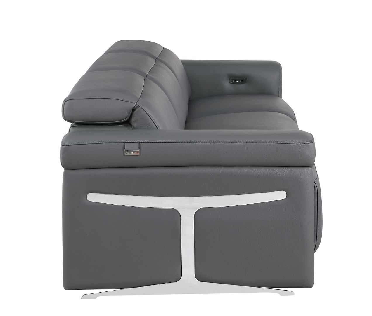 1126 Divanitalia 3-Piece Modular Power Reclining Sofa in Top Grain Italian Leather with 2 Power Recliners & Power Headrests