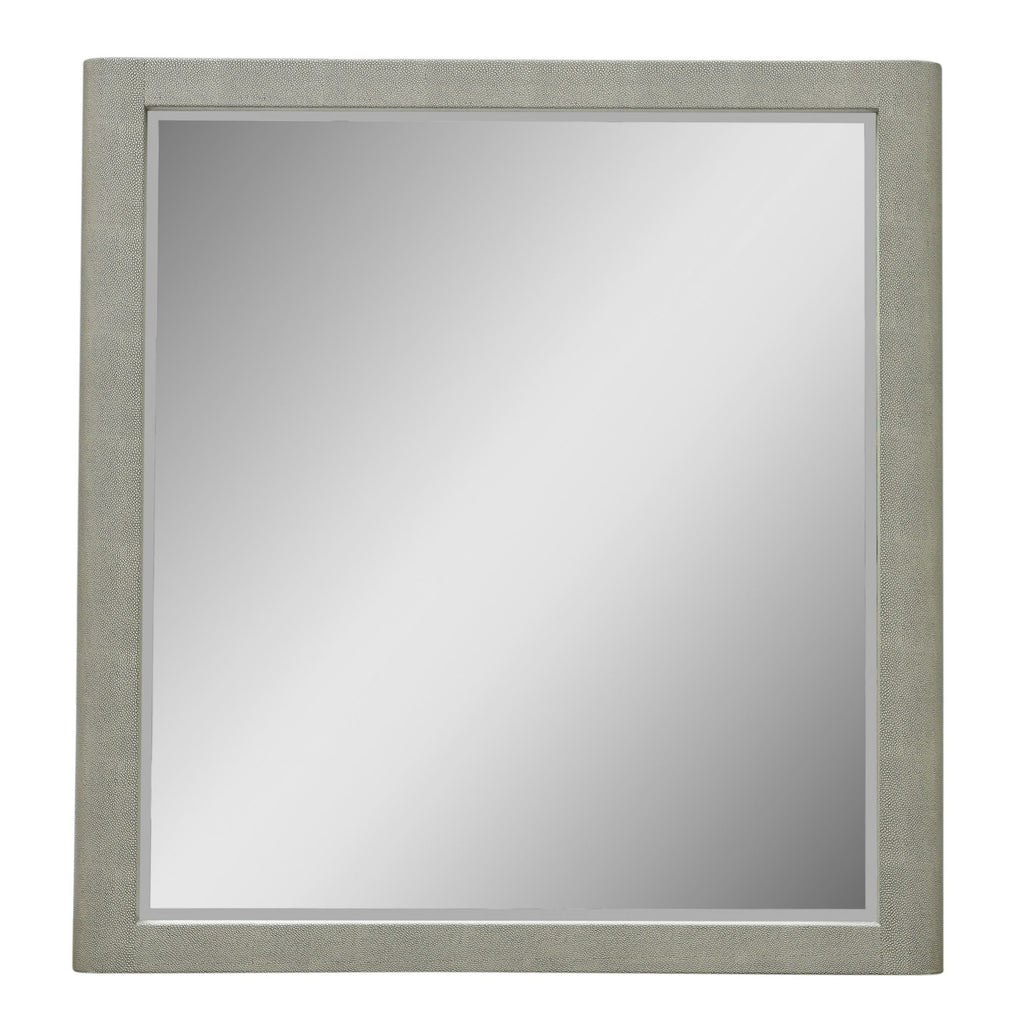 Lois - Modern Beige Shagreen Mirror