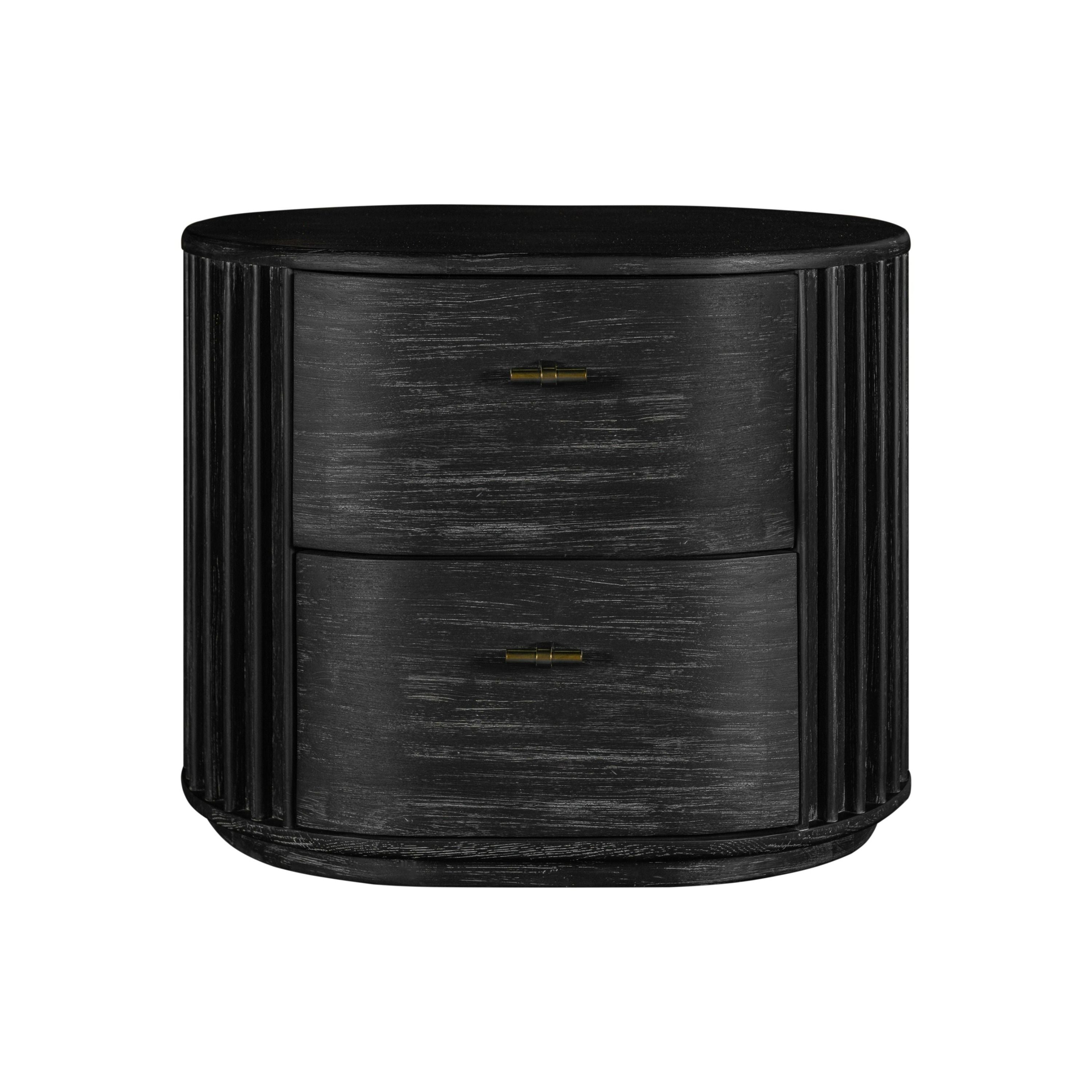 Fields - Modern Black Acacia Bedroom Set - Modern Black Acacia Bedroom Set