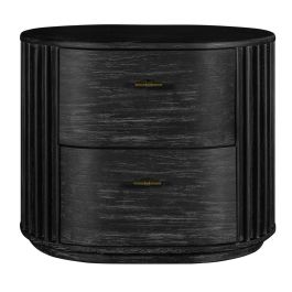 Fields - Modern Black Acacia Nightstand
