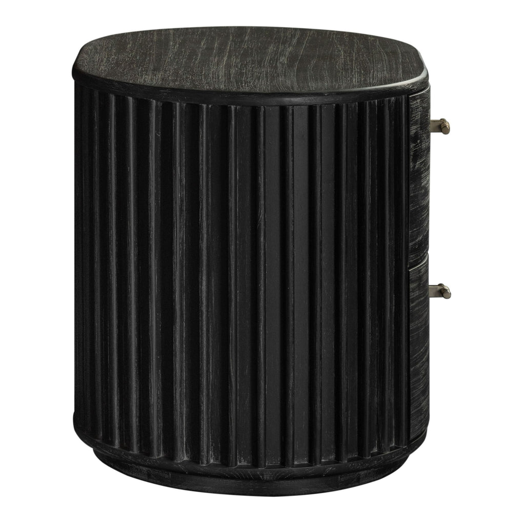 Fields - Modern Black Acacia Nightstand
