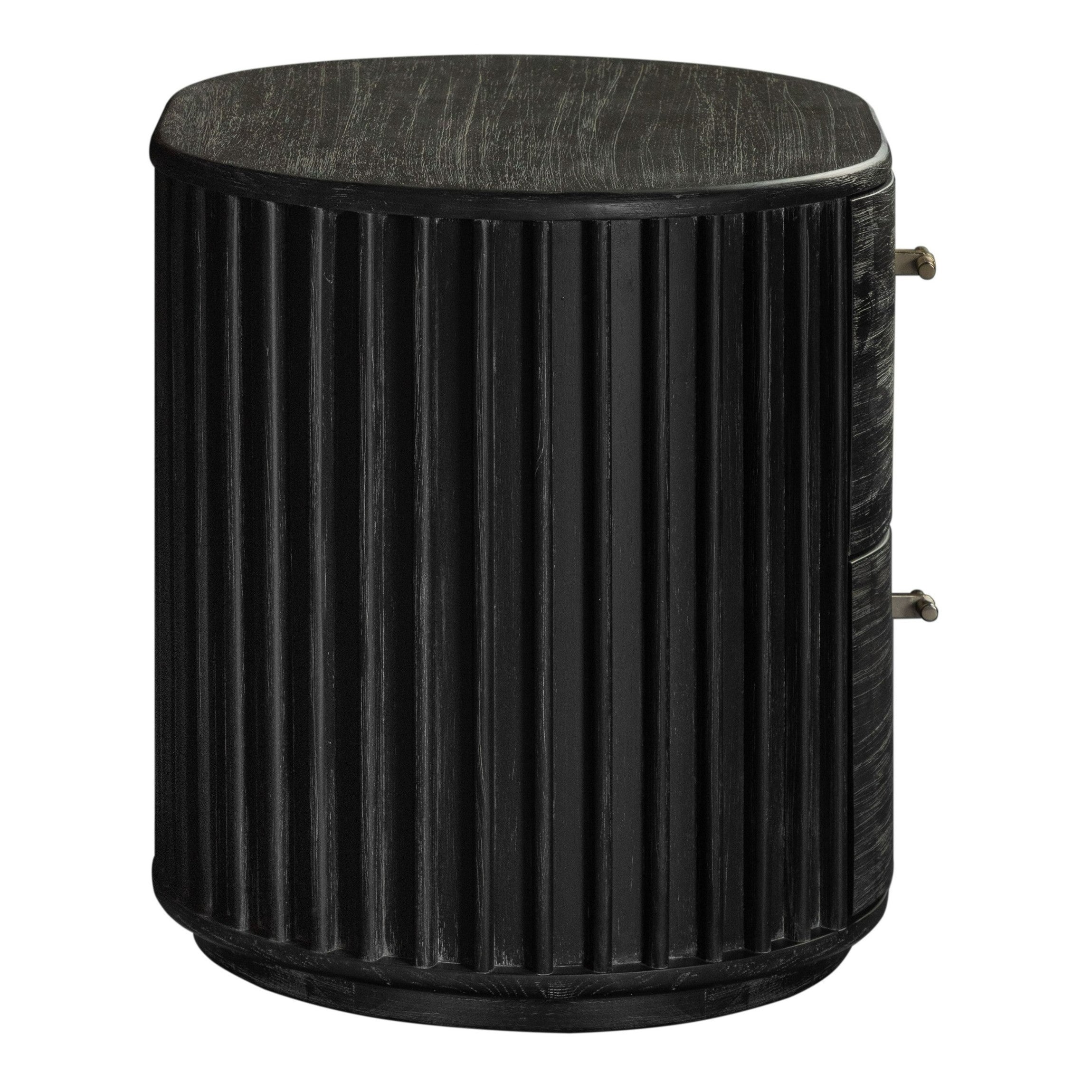 Fields - Modern Black Acacia Nightstand
