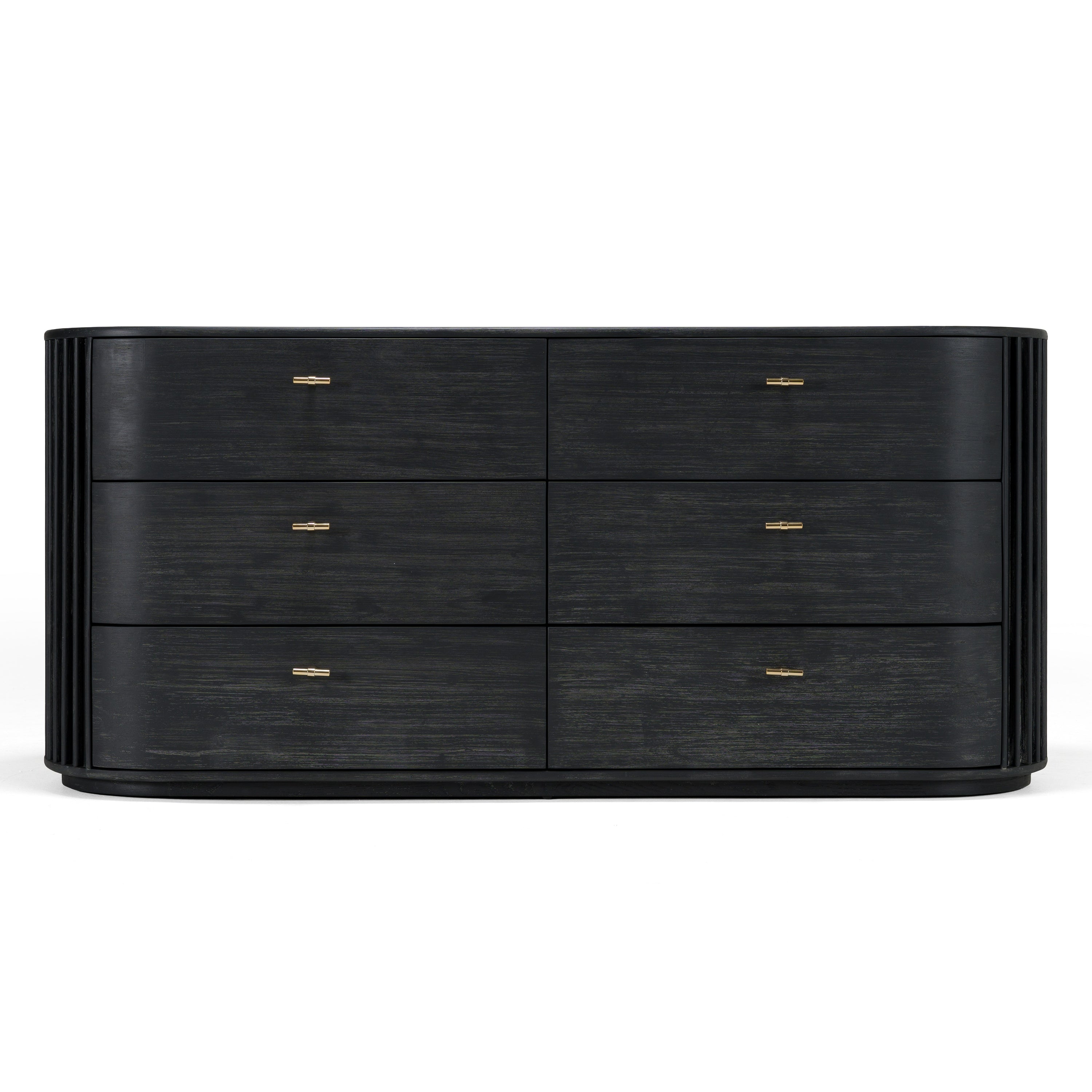 Fields - Modern Black Acacia Dresser