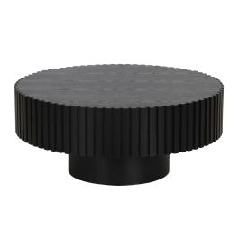 Pierre - Modern Black Ash Small Round Coffee Table