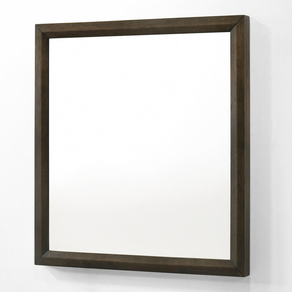 Manhattan - Contemporary Brown Oak Mirror