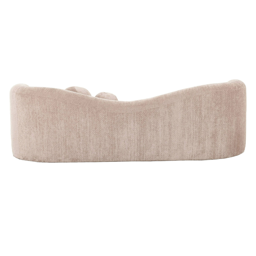 Calico - Contemporary Beige Weave Fabric 3 - Seat Sofa