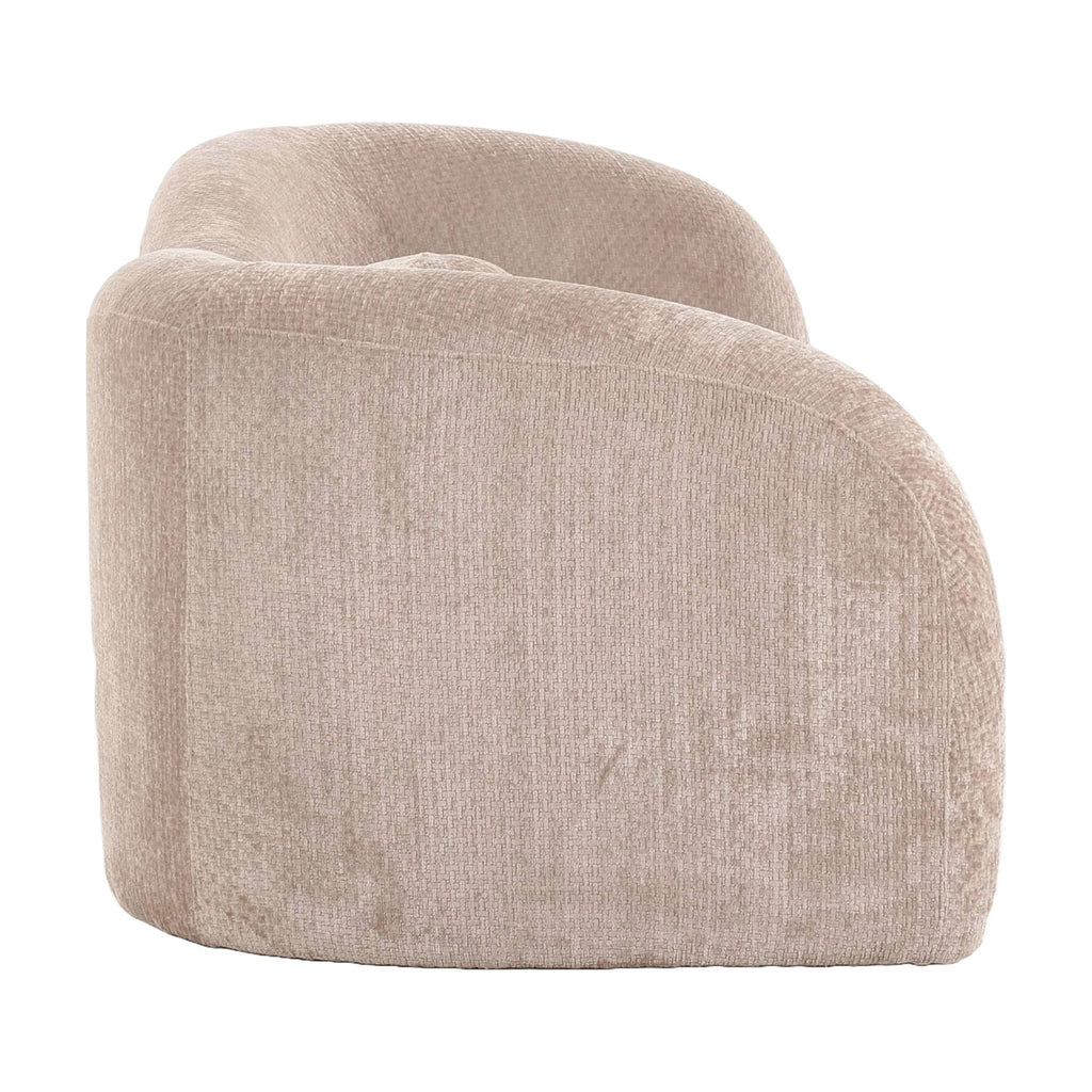 Calico - Contemporary Beige Weave Fabric 3 - Seat Sofa
