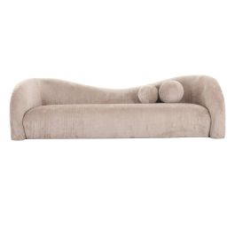 Calico - Contemporary Beige Weave Fabric 4 - Seat Sofa