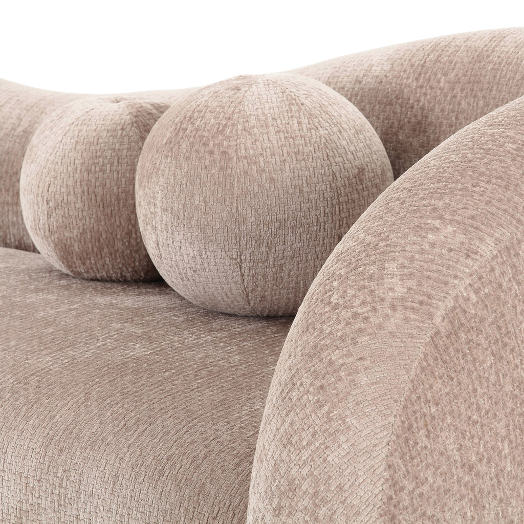 Calico - Contemporary Beige Weave Fabric 4 - Seat Sofa