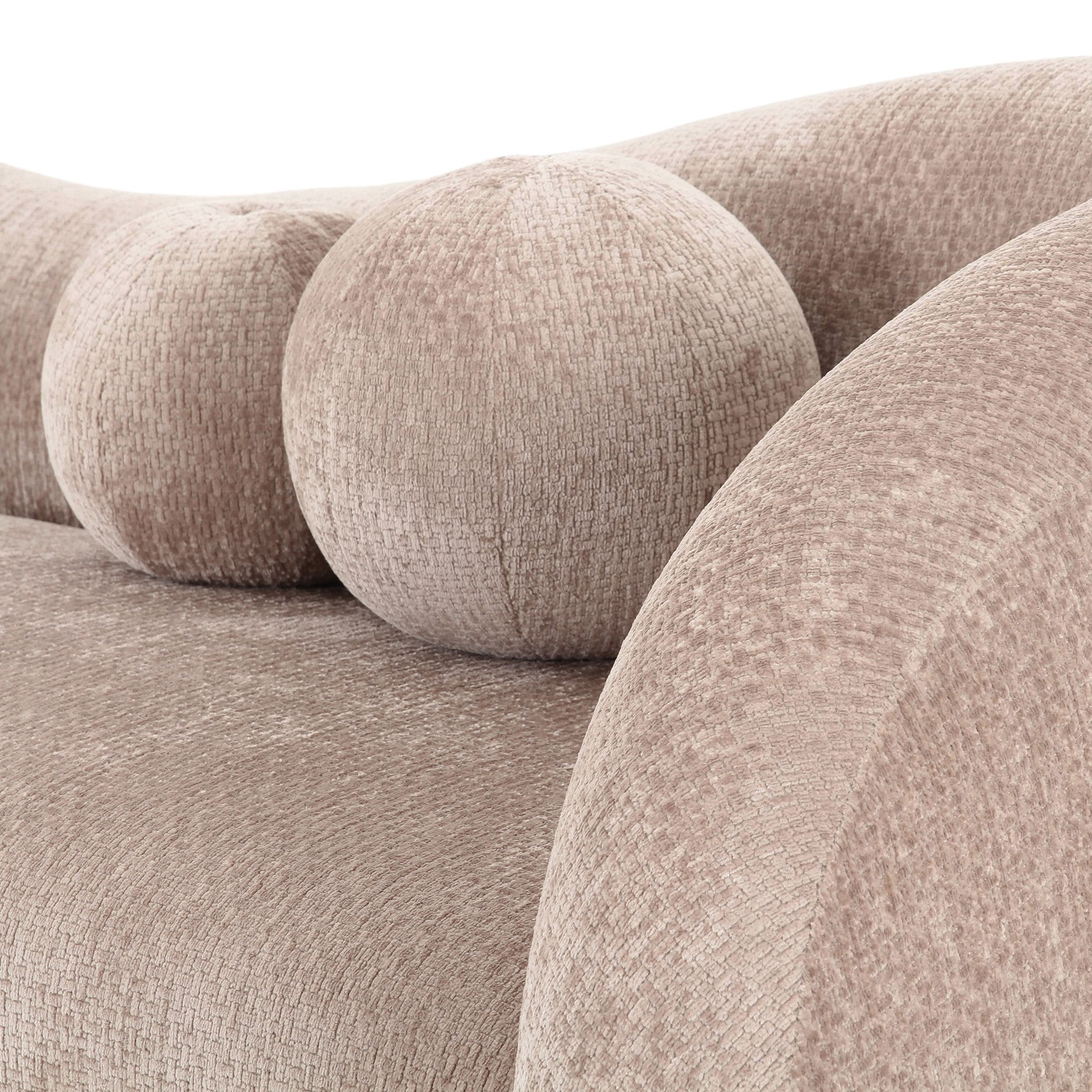 Calico - Contemporary Beige Weave Fabric 4 - Seat Sofa