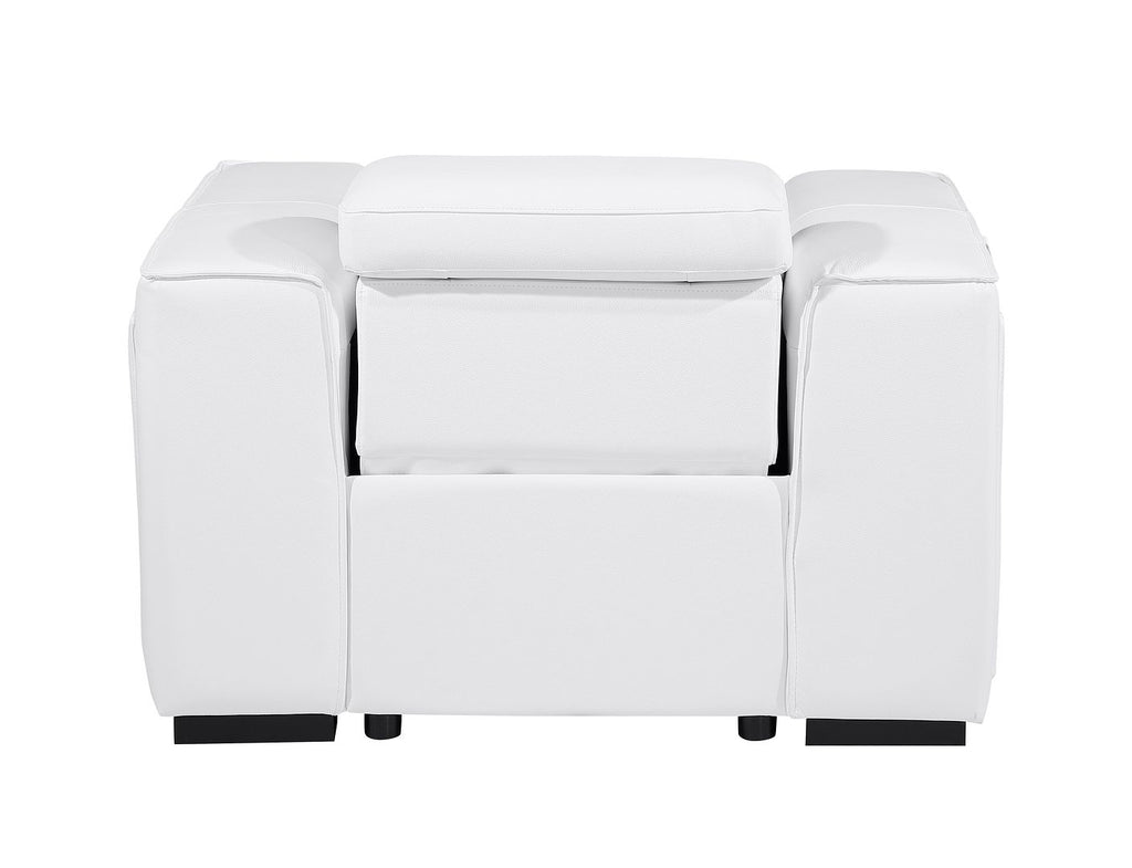 1126 Divanitalia Top Grain Italian Leather Power Reclining Chair with Power Headrests