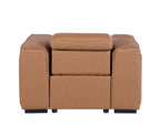 1126 Divanitalia Top Grain Italian Leather Power Reclining Chair with Power Headrests