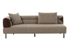 Plume - Modern Brown Fabric Sectional Sofa