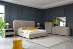 Florence - Modern Beige Leatherette Mirror