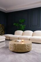 Quarry - Modern Beige Round Coffee Table