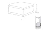 1100 Divanitalia Ottoman - Top-grain Italian Leather