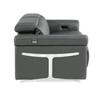 1126 Divanitalia Power Reclining Loveseat in Top Grain Italian Leather with 2 Power Recliners & Power Headrests