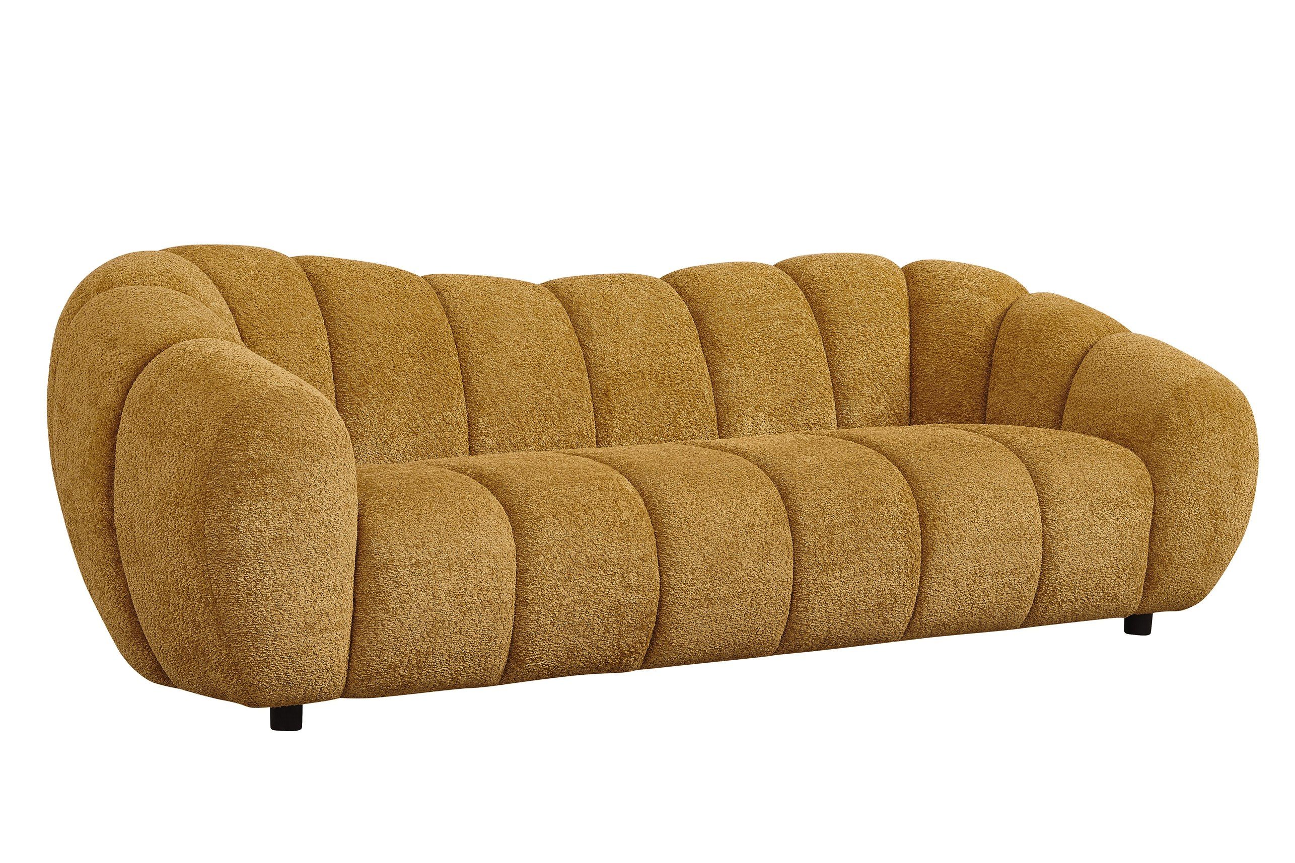 Suki - Modern Camel Fabric Sofa