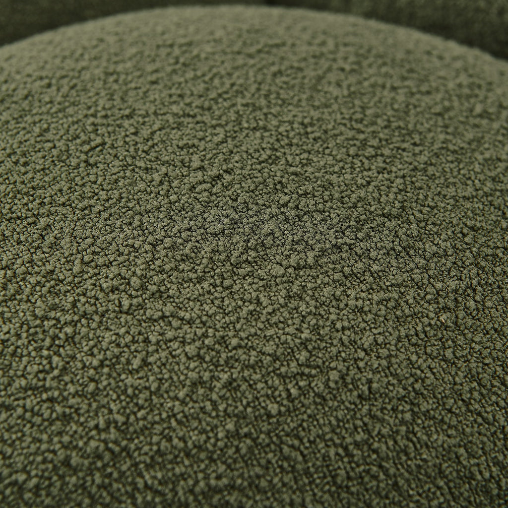 Yolonda - Modern Curved Green Fabric Sofa