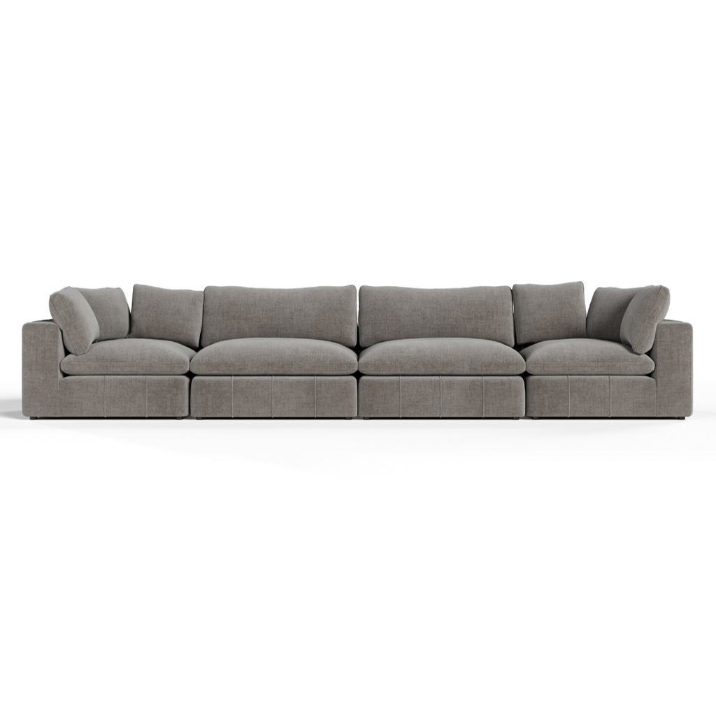 Vicki - Modern Grey Fabric Modular Sectional Sofa - Modern Grey Fabric Modular Sectional Sofa