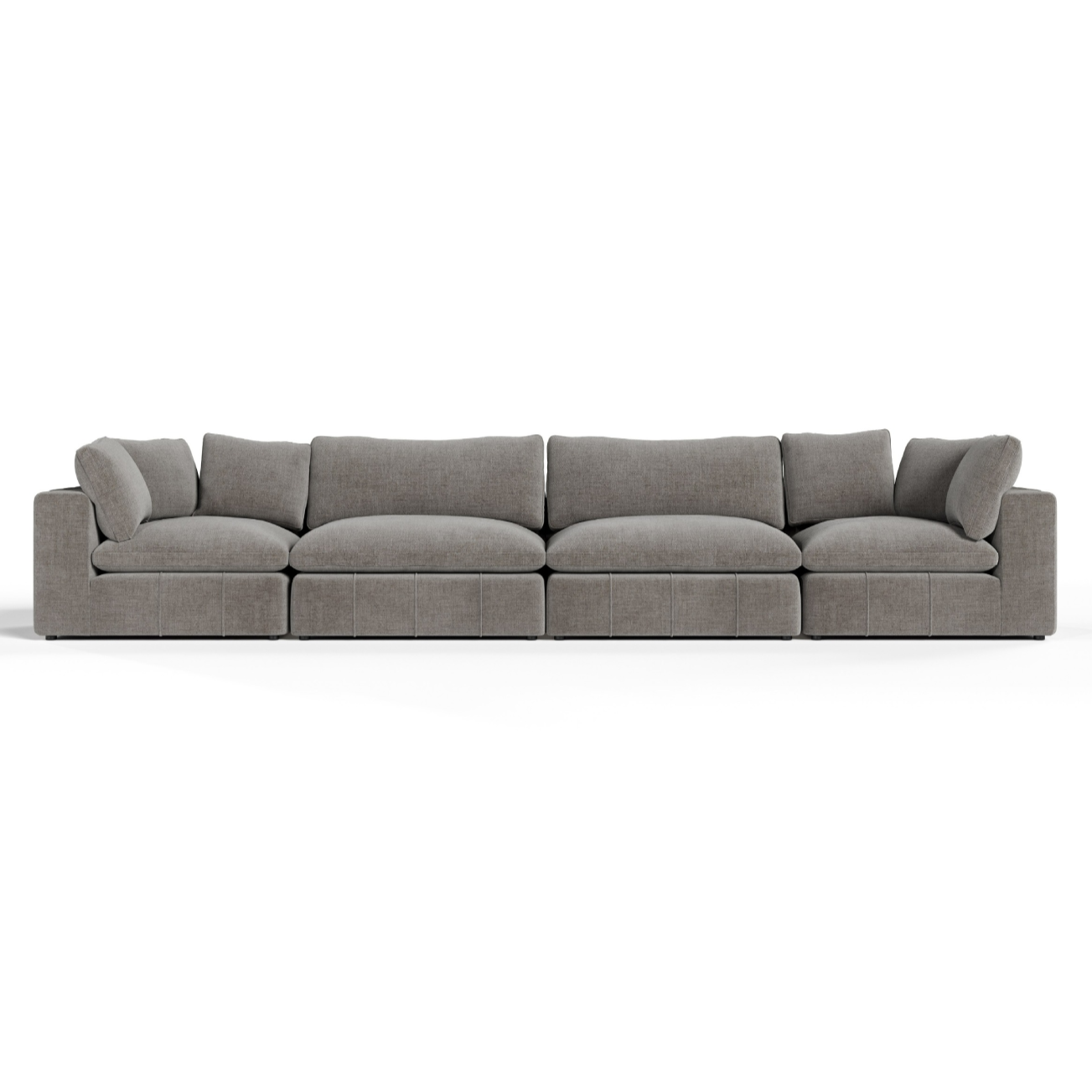 Vicki - Modern Grey Fabric Modular Sectional Sofa - Modern Grey Fabric Modular Sectional Sofa