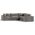 Vicki - Modern Grey Fabric Modular Sectional Sofa - Modern Grey Fabric Modular Sectional Sofa