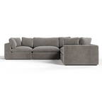 Vicki - Modern Grey Fabric Modular Sectional Sofa - Modern Grey Fabric Modular Sectional Sofa