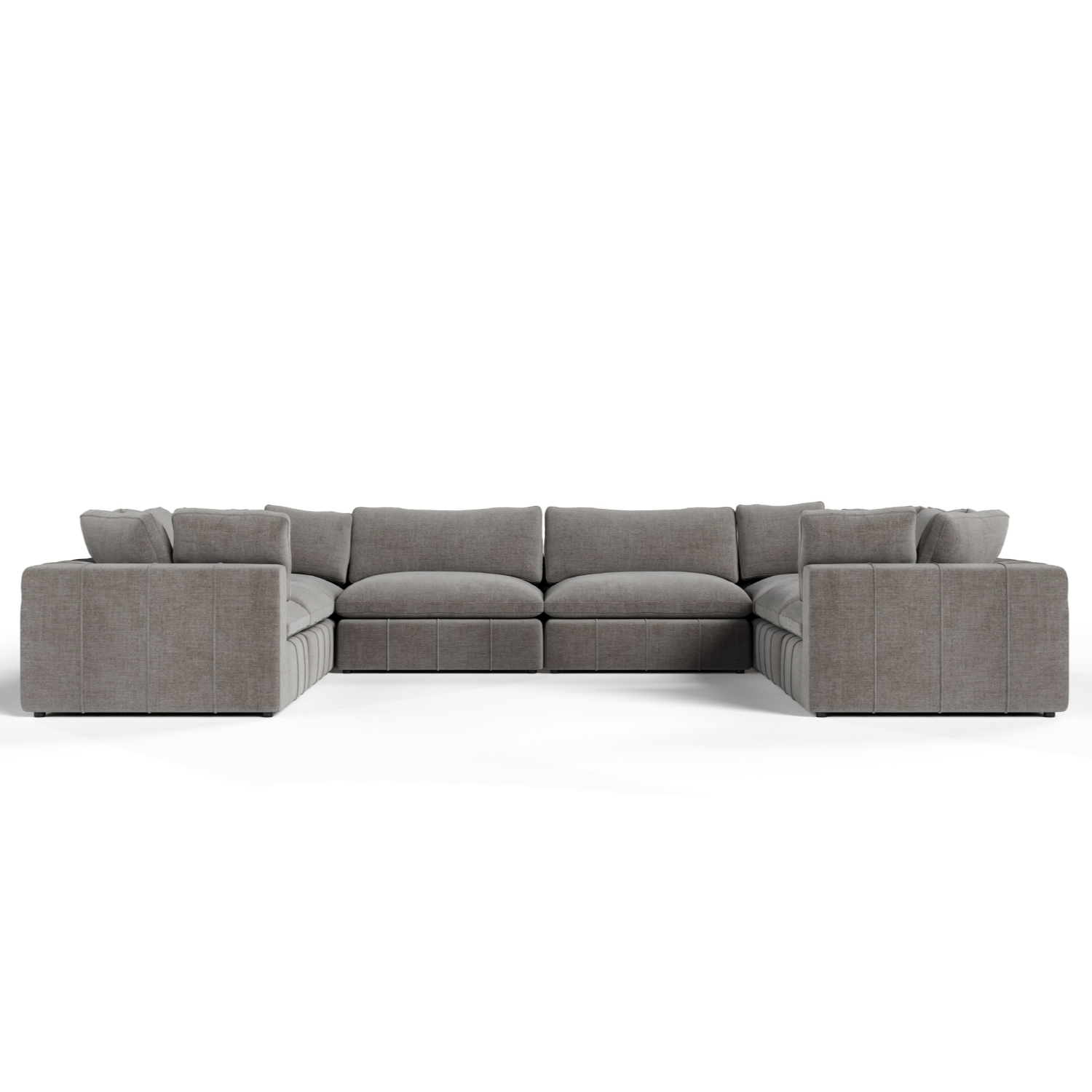 Vicki - Modern Grey Fabric Modular Sectional Sofa - Modern Grey Fabric Modular Sectional Sofa