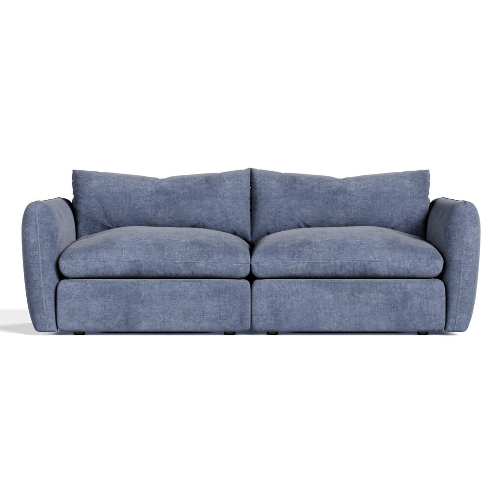 Kinsey - Modern Blue Fabric Modular Sectional Sofa - Modern Blue Fabric Modular Sectional Sofa