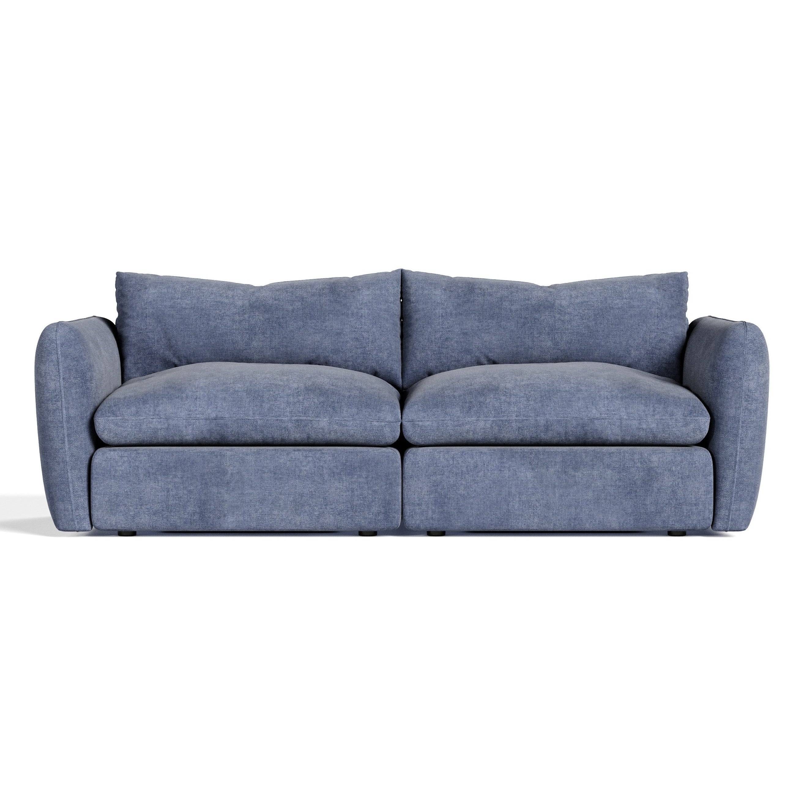 Kinsey - Modern Blue Fabric Modular Sectional Sofa - Modern Blue Fabric Modular Sectional Sofa