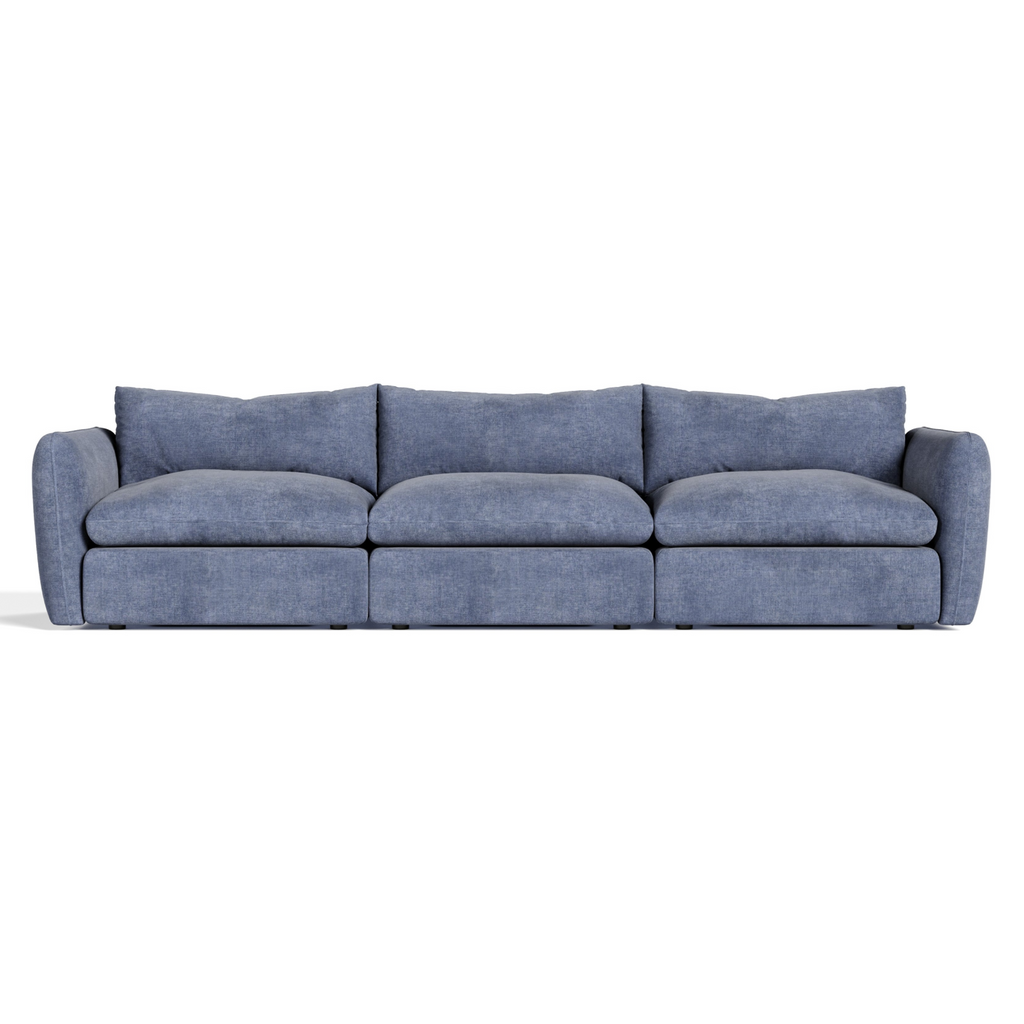 Kinsey - Modern Blue Fabric Modular Sectional Sofa - Modern Blue Fabric Modular Sectional Sofa