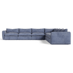 Kinsey - Modern Blue Fabric Modular Sectional Sofa - Modern Blue Fabric Modular Sectional Sofa