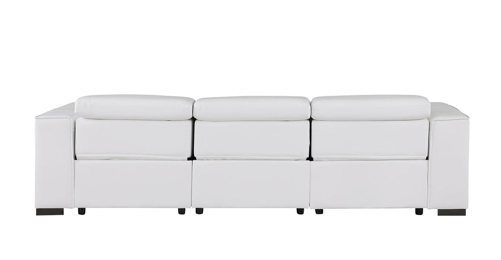 1208 Genuine Leather Triple Power Reclining Sofa - White - SKU 1208-WHITE-3.3-HT - view 7