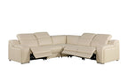 1116 Divanitalia 5-Piece L-Shaped Sectional Sofa in Top Grain Italian Leather with 3 Power Recliners & Power Headrests - Beige - SKU 1116-BEIGE-5PC-3PWR-SECTIONAL- GROUP - view 3