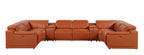 9762 Divanitalia 8-Piece U-Shaped Top Grain Italian Leather Sectional Sofa with 2 Power Recliners - Camel - SKU 9762-CAMEL-8PC-2PWR-U-SECTIONAL-GROUP - view 3