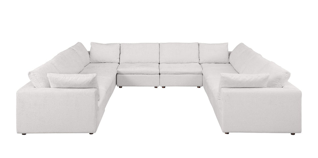 1100 Divanitalia 10-Piece U-Shaped Sectional Sofa in Top-grain Italian Leather