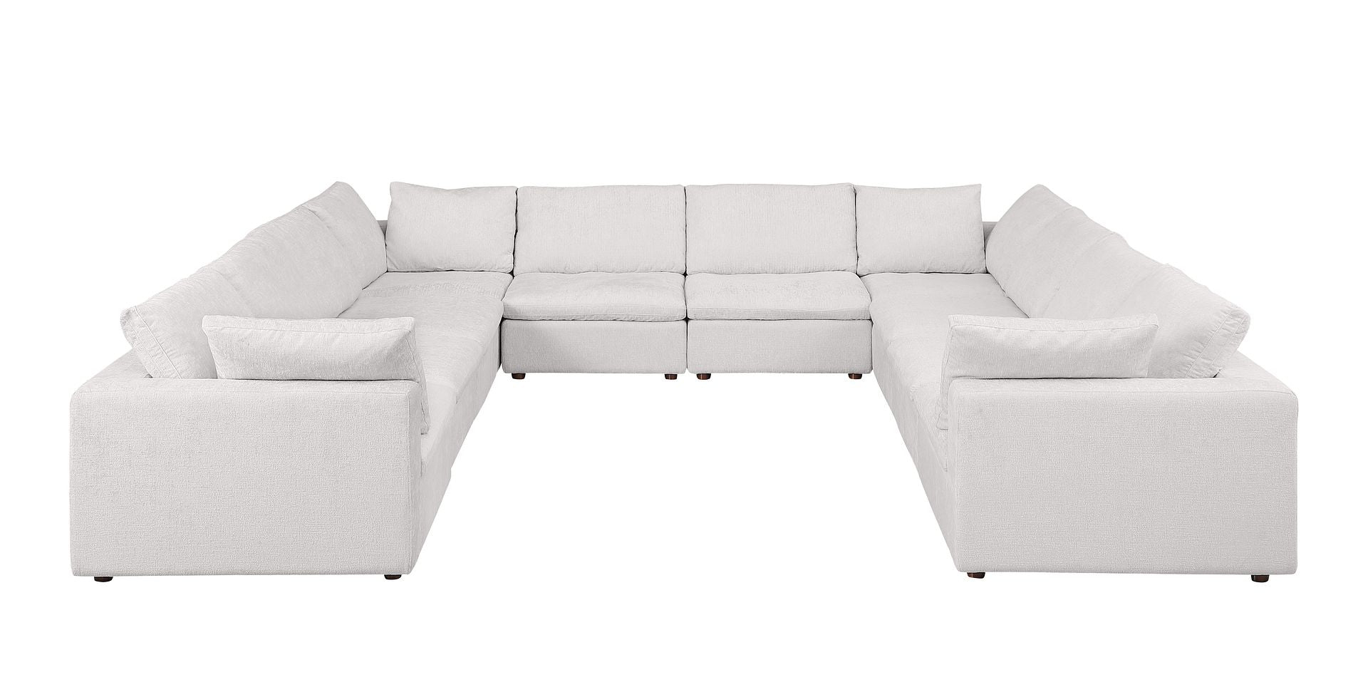 1100 Divanitalia 10-Piece U-Shaped Sectional Sofa in Top-grain Italian Leather